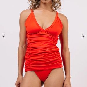 Free People It Suits U Convertible Swimsuit in Blood Orange. Size Small. NWOT